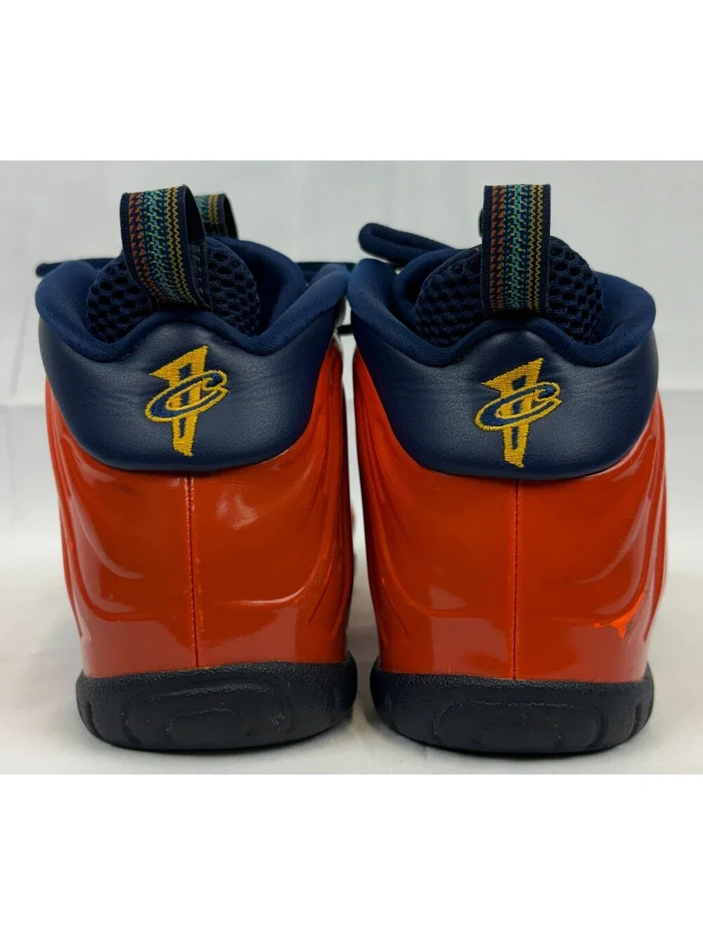Nike Little Posite One GS Blue Void Rugged Orange Size 5.5Y Sneakers 644791-407